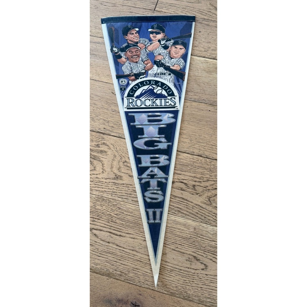 Colorado Rockies Big Bats II Pennant Banner MLB Baseball Team Fan Memorabilia
